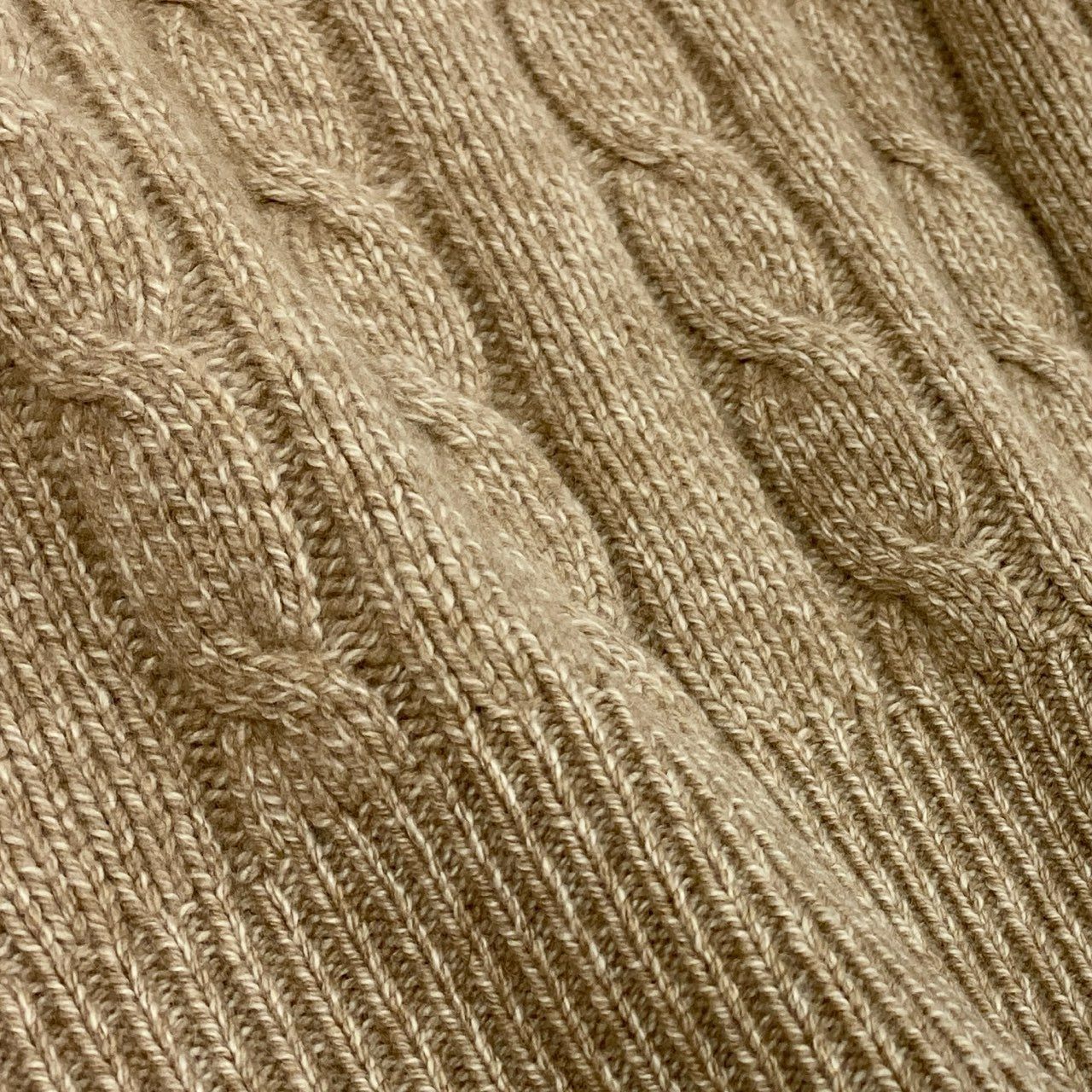 @ Cb9 CHANEL 1996 Cashmere School Knit Sweater Beige Coco Mark Size 42 Womenk02i