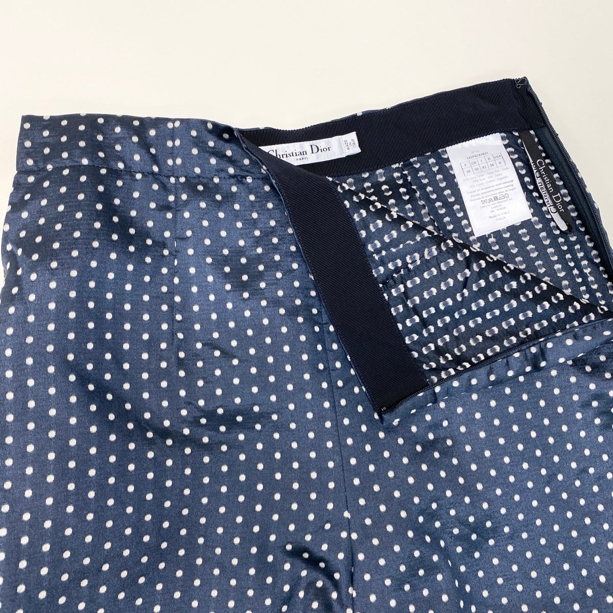 Ih1 【極美品】Christian Dior Polka Dot Shorts 141P62A7631 Made in Italy Size 42 Women'sk02i