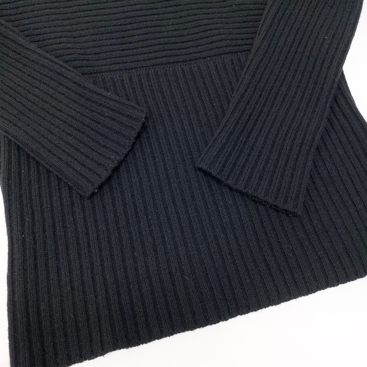 K @Ec30GUCCI Drawcord Turtleneck Knit Sweater Black Size S Men/Woment18r