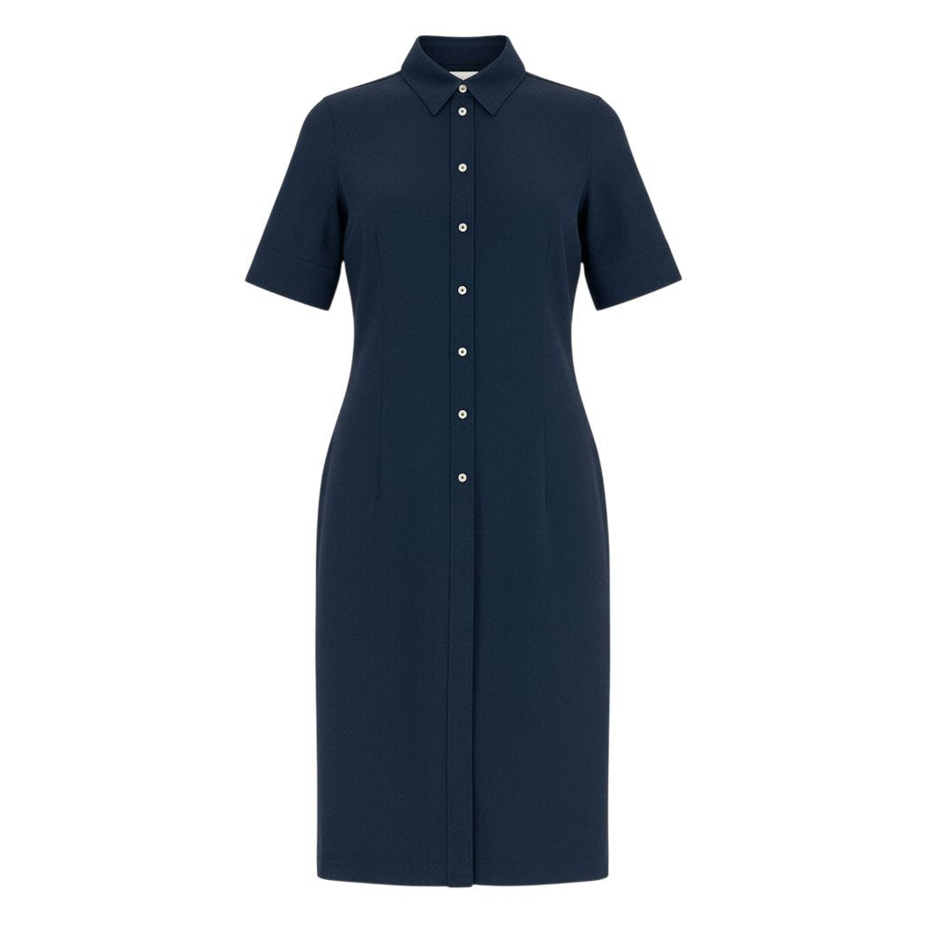 @ Eb22 JIL SANDER Long Shirt Dress 32 Navyu02t