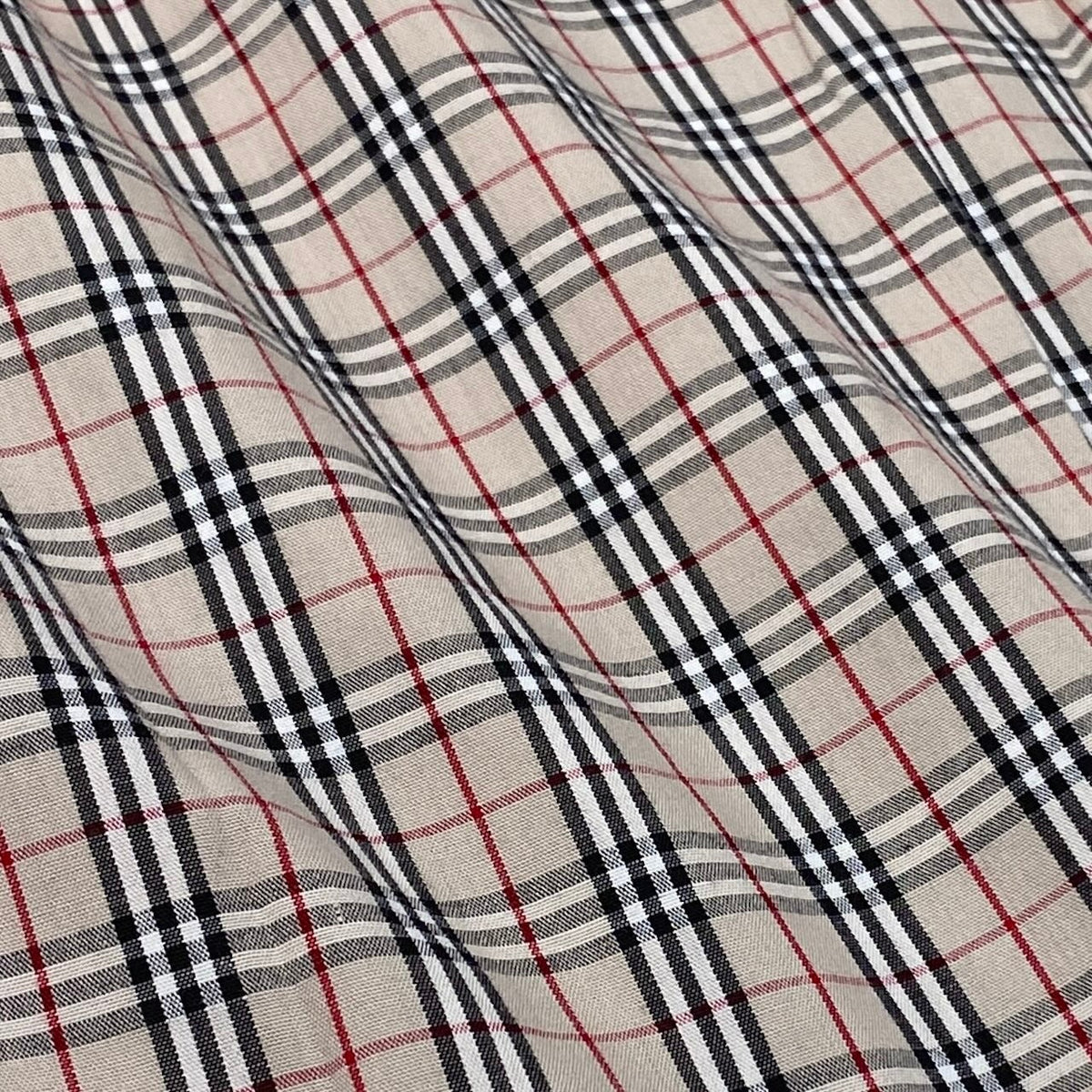 @Ig6 Burberry London Blue Label Nova Check Flare Knee Skirt Beige Size 34 FL525-400 Women'so07t
