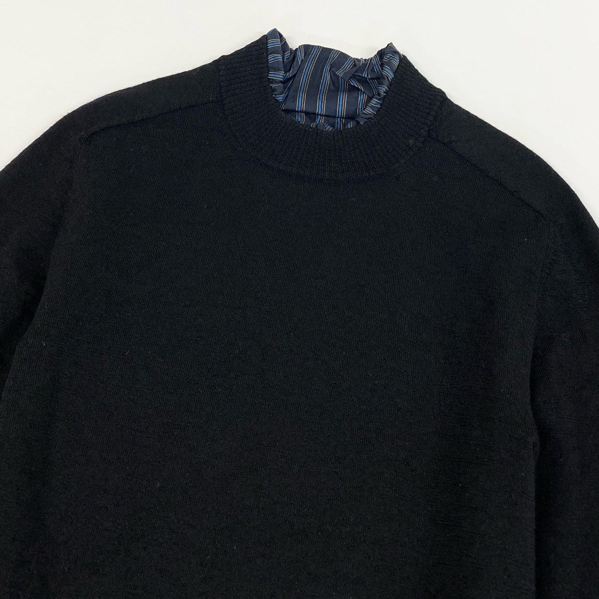 @S Ac2 Maison Margiela 2021AW Destroyed Layered Knit Sweater 4 Tags Size S Black Men's Tops Knitk02i