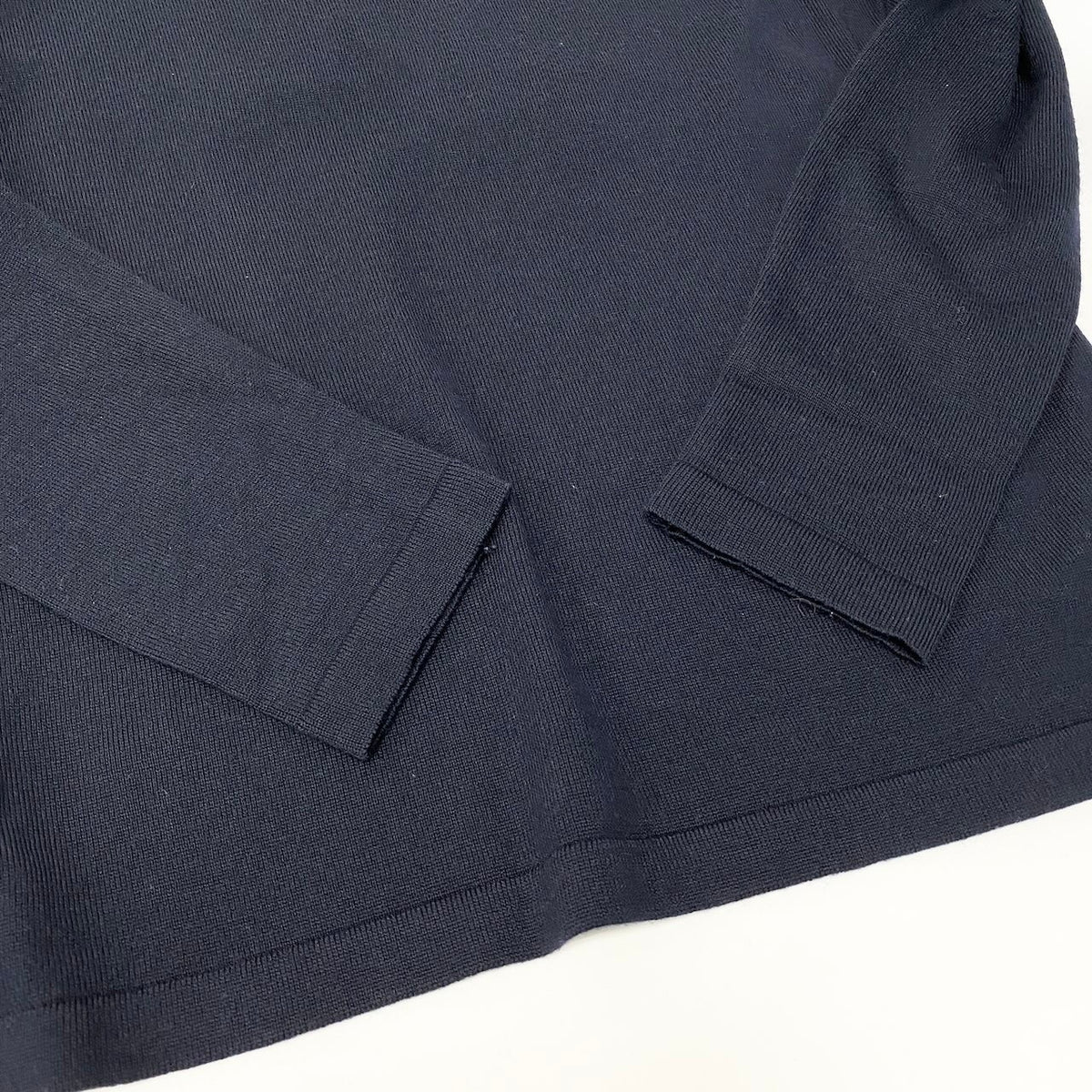 @S Id2 Salvatore Ferragamo Gancini Long Sleeve Knit Sweater Size S Navy Wool 100% Women's Italyu02t
