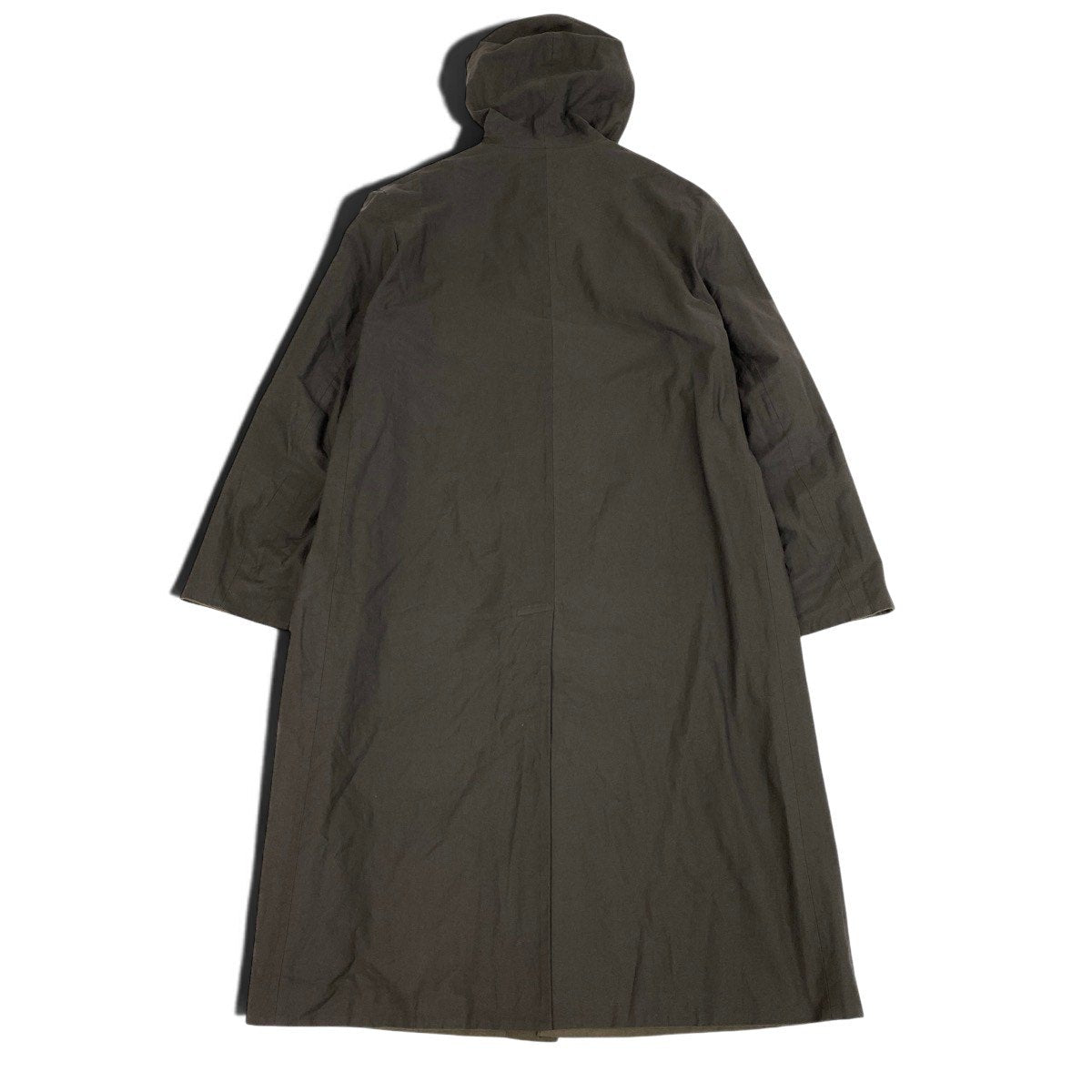 L Ah6 Y's BANG ON! Yohji Yamamoto Reversible Hooded Zip Long Coat Size 2 Khaki Men o07t