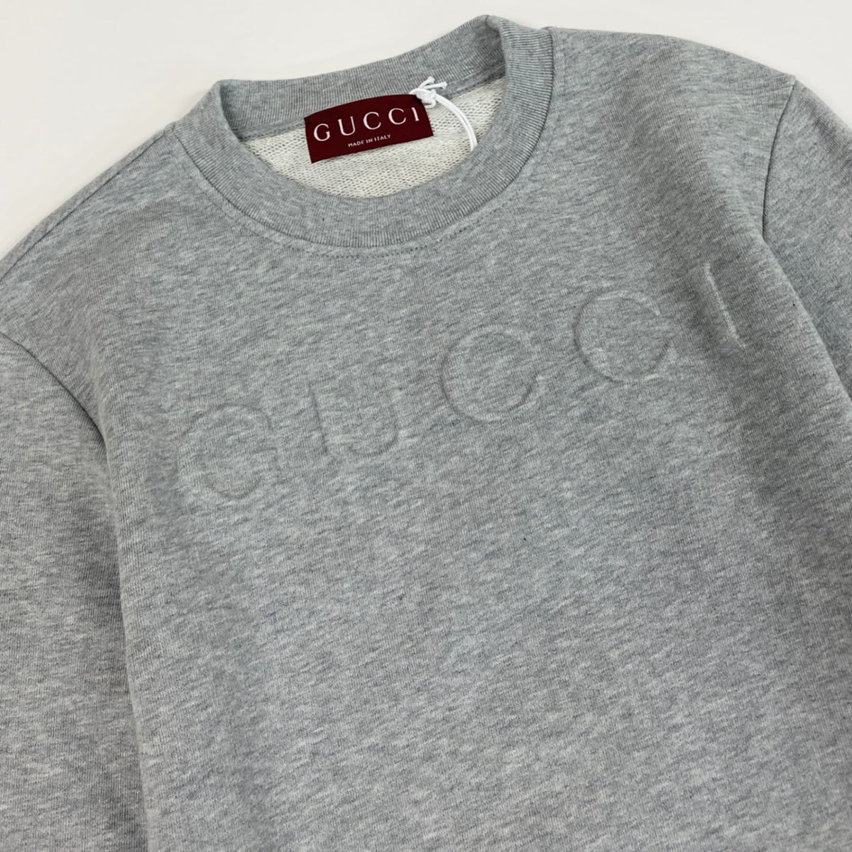 @ S Ib23 GUCCI 2024 Sweatshirt, Cotton Jersey, Gray, Size XS, Women'sta2