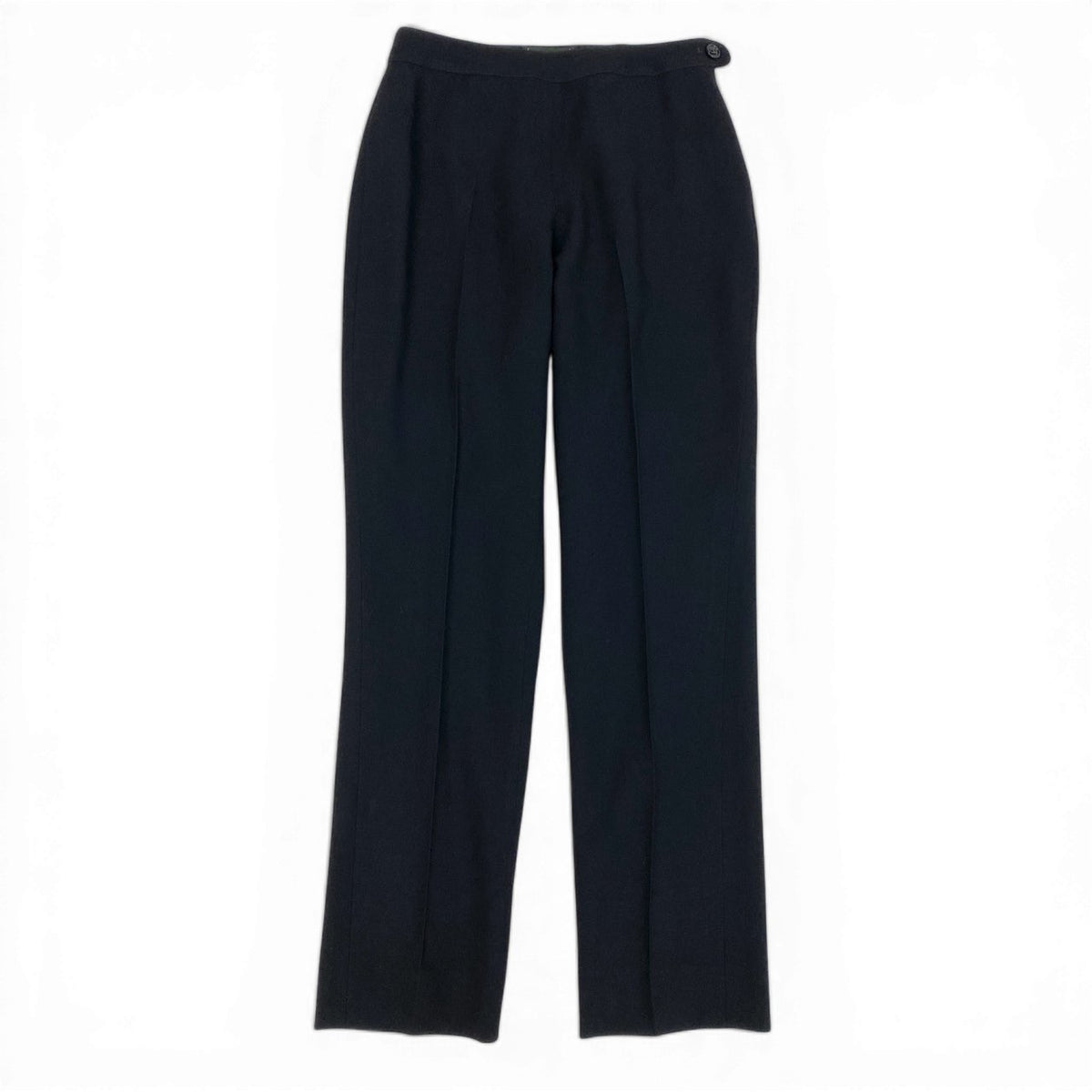 @Cd9 CHANEL 2001 Coco Mark Button Relaxed Slacks Pantsu02t