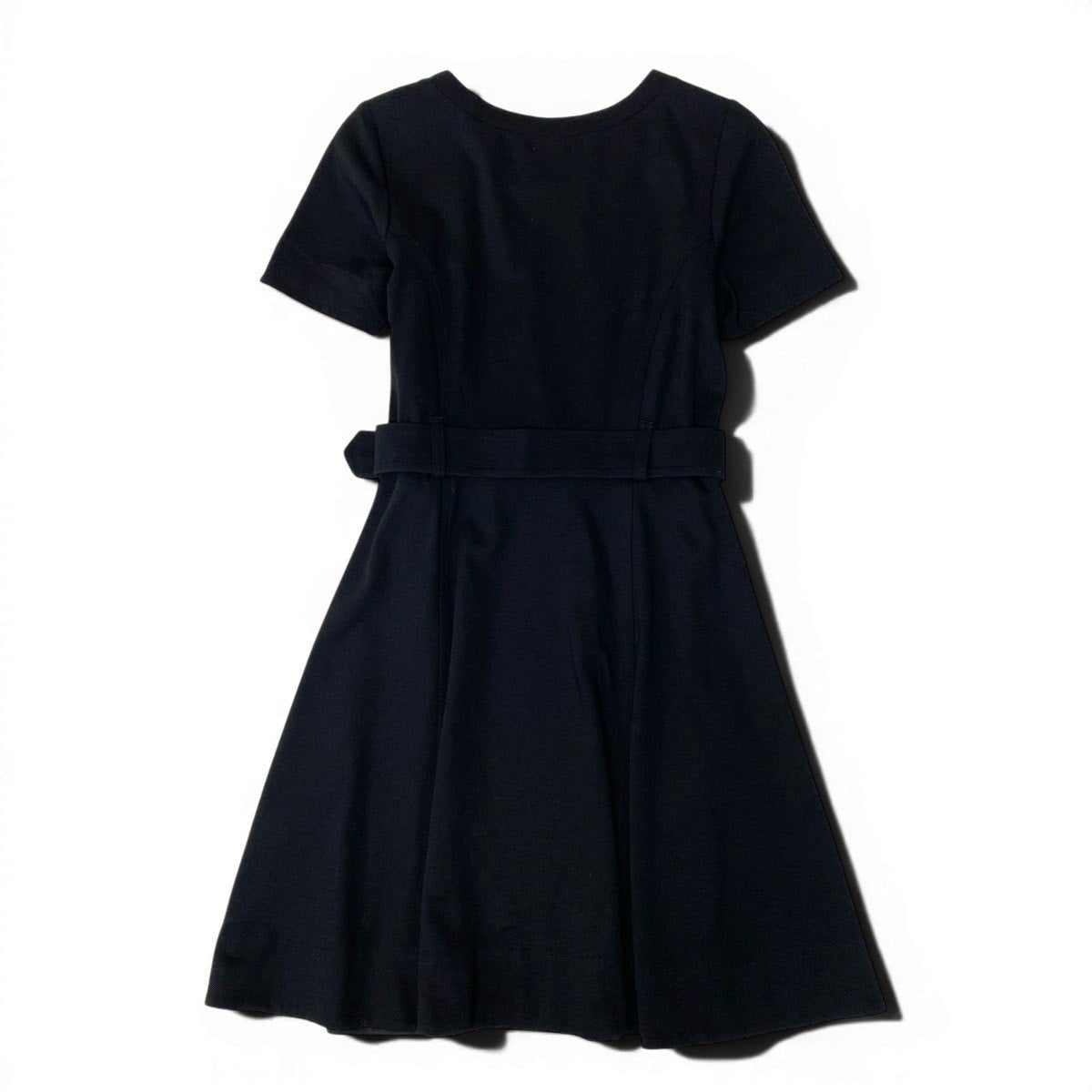 Eg9Blue Label Crestbridge Check A-Line Short Sleeve Dress Black Size 38 Women'so07t