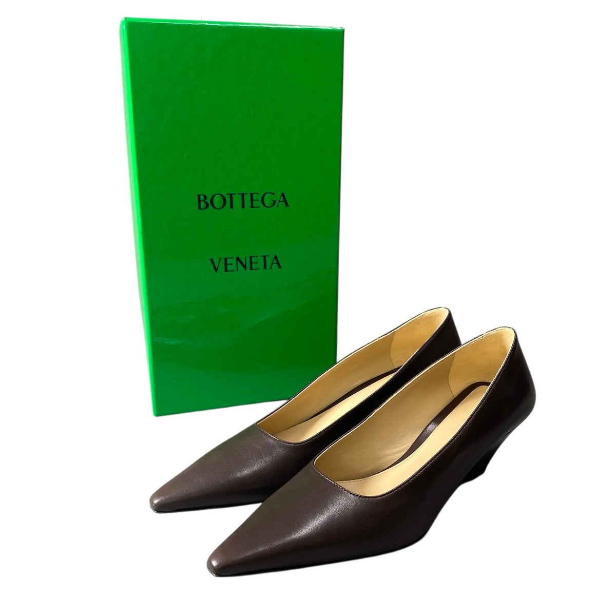 h10 【新品保管品】BOTTEGA VENETA Pointed Toe Pumps Made in Italy Size 37ta1