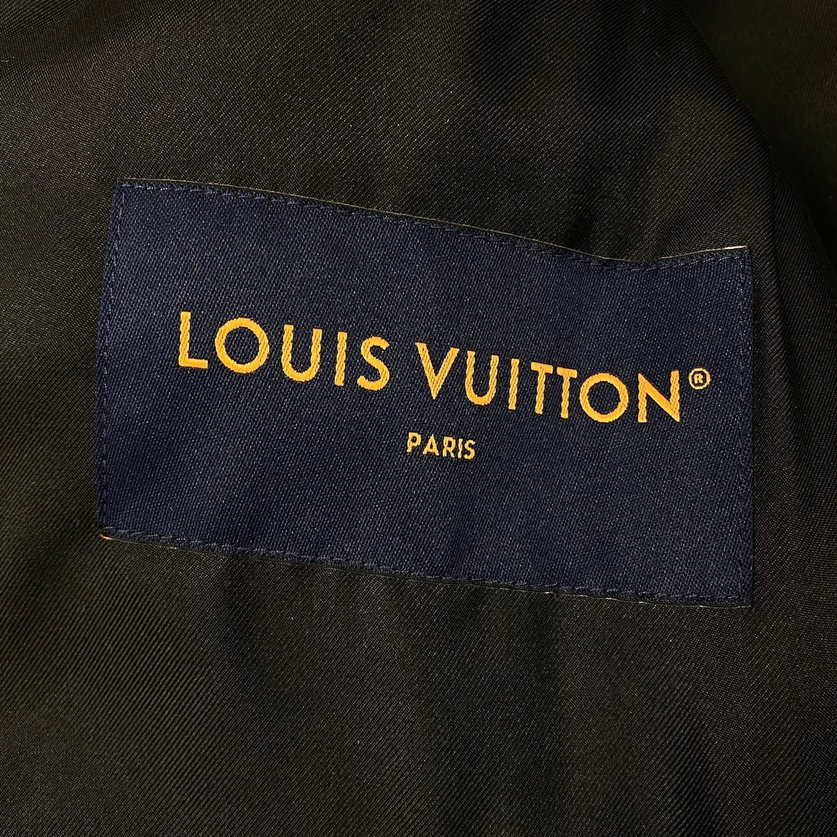 ＠d2 Louis Vuitton Embroidered Leather Bomber Jacket Black Size 52 Rare Men's Cowhide LVt18r