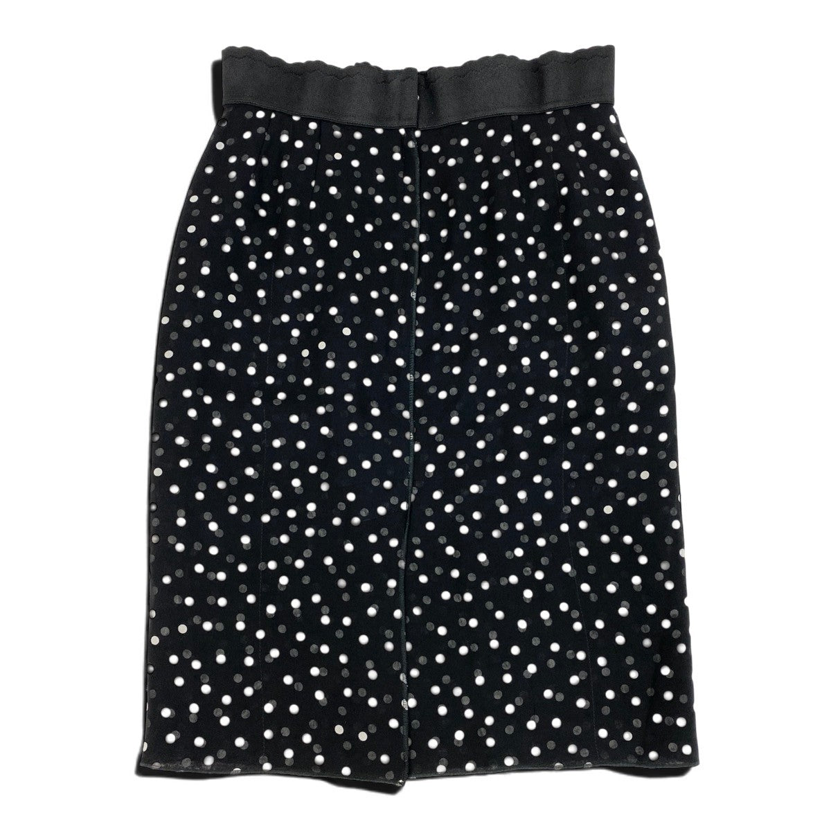Eh11 Dolce & Gabbana Polka Dot Silk Skirt Black Size 38 Women'so07t