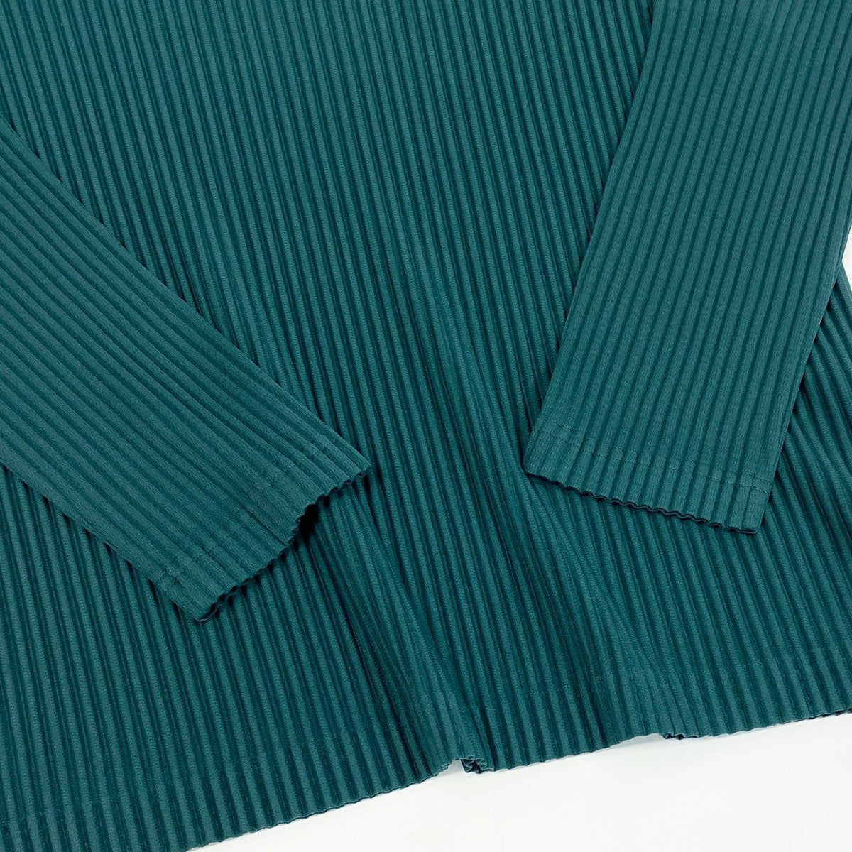 @Md12 HOMME PLISSE Pleated Cut and Sewn Tops Size 3 Green Men's Pleats Pleaseta1