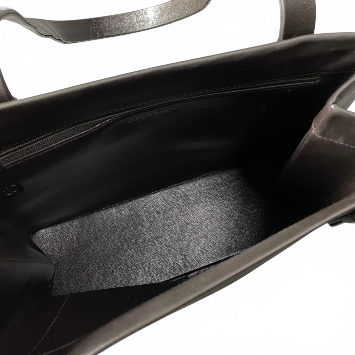 h13《美品》 CHANEL Chanel All-Leather Shoulder Bag (Black)t18r