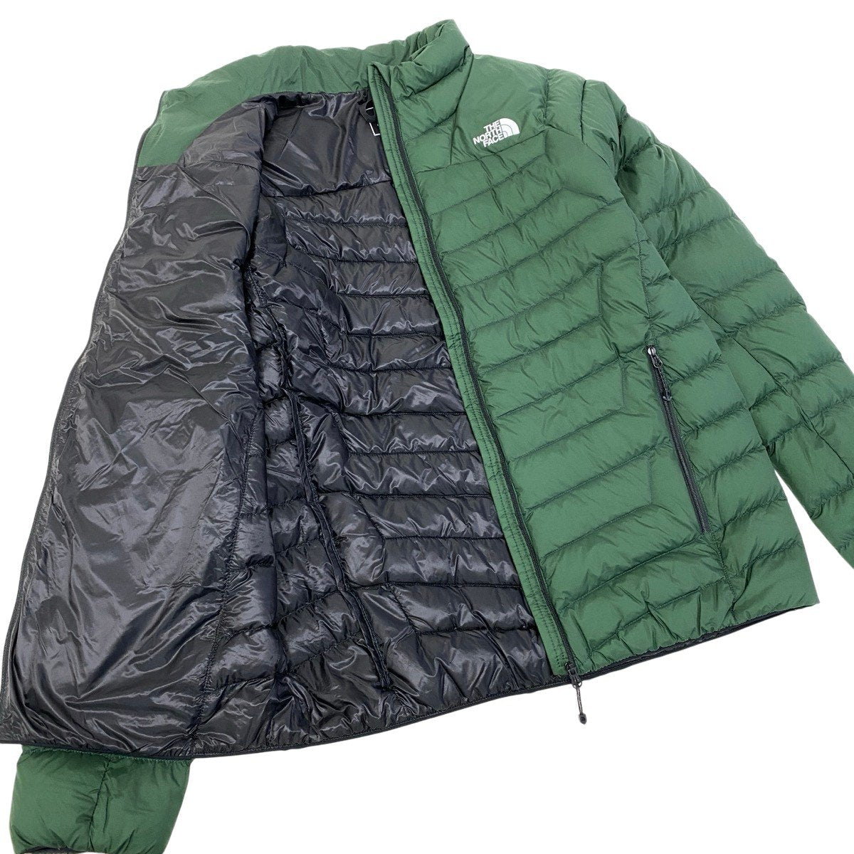 49g17 【美品】 THE NORTH FACE ザノースフェイス サンダージャケット ダウンジャケット NY823C12 サイズM グリーン メンズt18r