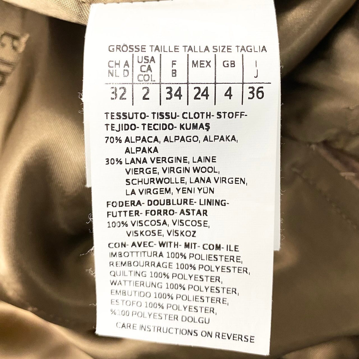 J@Ed20 E Max Mara Classic Carmel Alpaca Wool Coatnu1