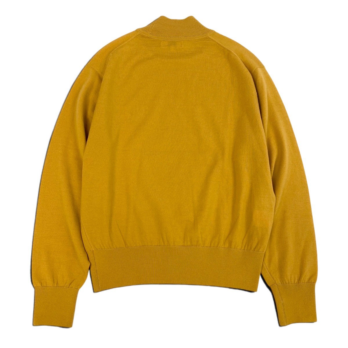 Ih6 Christian Dior CD Logo Mock Neck Wool Sweater Mustard M Women'so07t