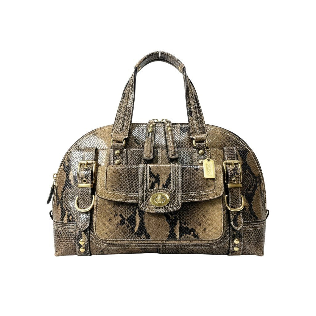 h11 COACH Hampton Miranda Python Satchel Handbagt18r