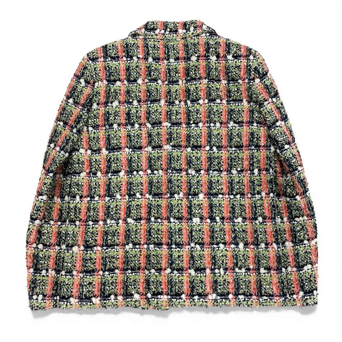 @Cd7 C CHANEL Chanel 2020 Cruise Line P62793 Sequin Blend Tweed Jacket 4P Jacket Size 34 Ladies Here Mark Buttonk02i