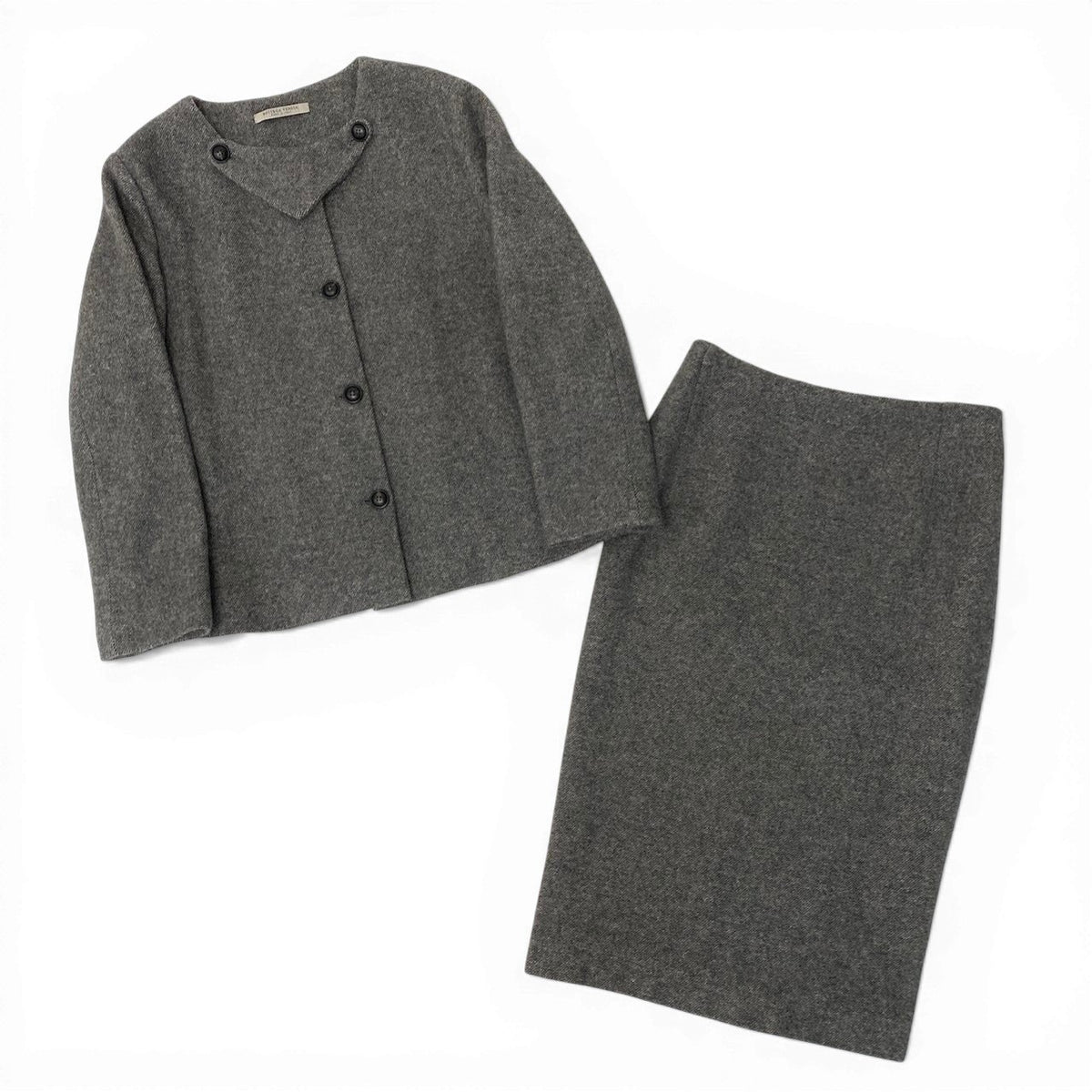 ＠S E Bottega Veneta Italian Made Angora Blend Skirt Setnu1