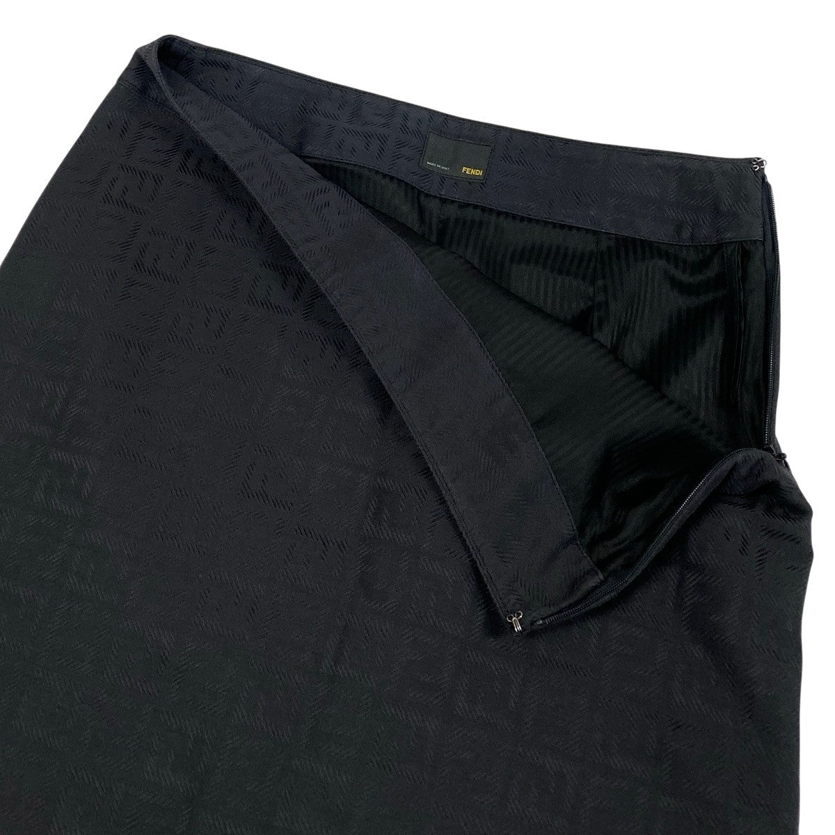 Ih11 I FENDI Zucca FF Logo Pencil Skirt Black Italy Size 40 Women'sk02i