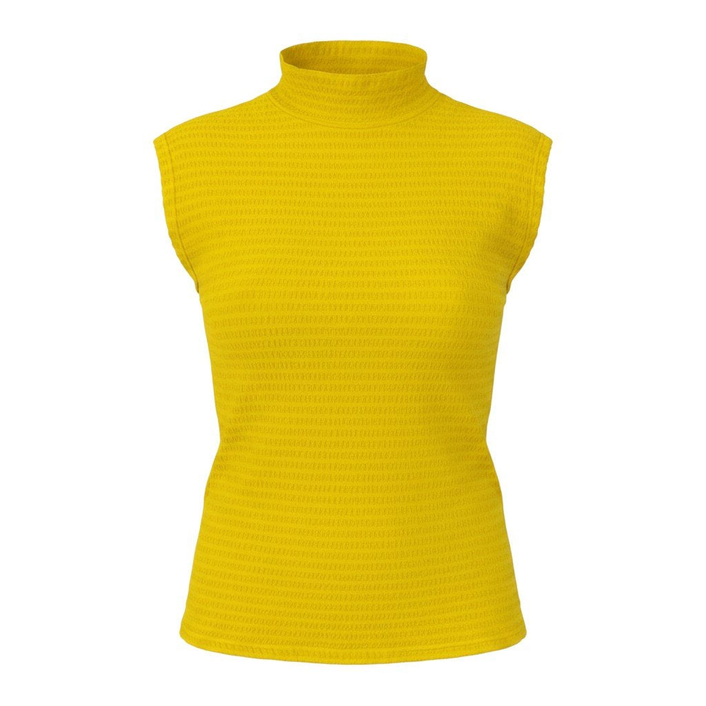 @Af9 A-POC ABLE ISSEY MIYAKE Stretch Short Sleeve Top AP33JJ405 Yellow Size 2 Women Rare Japano07t