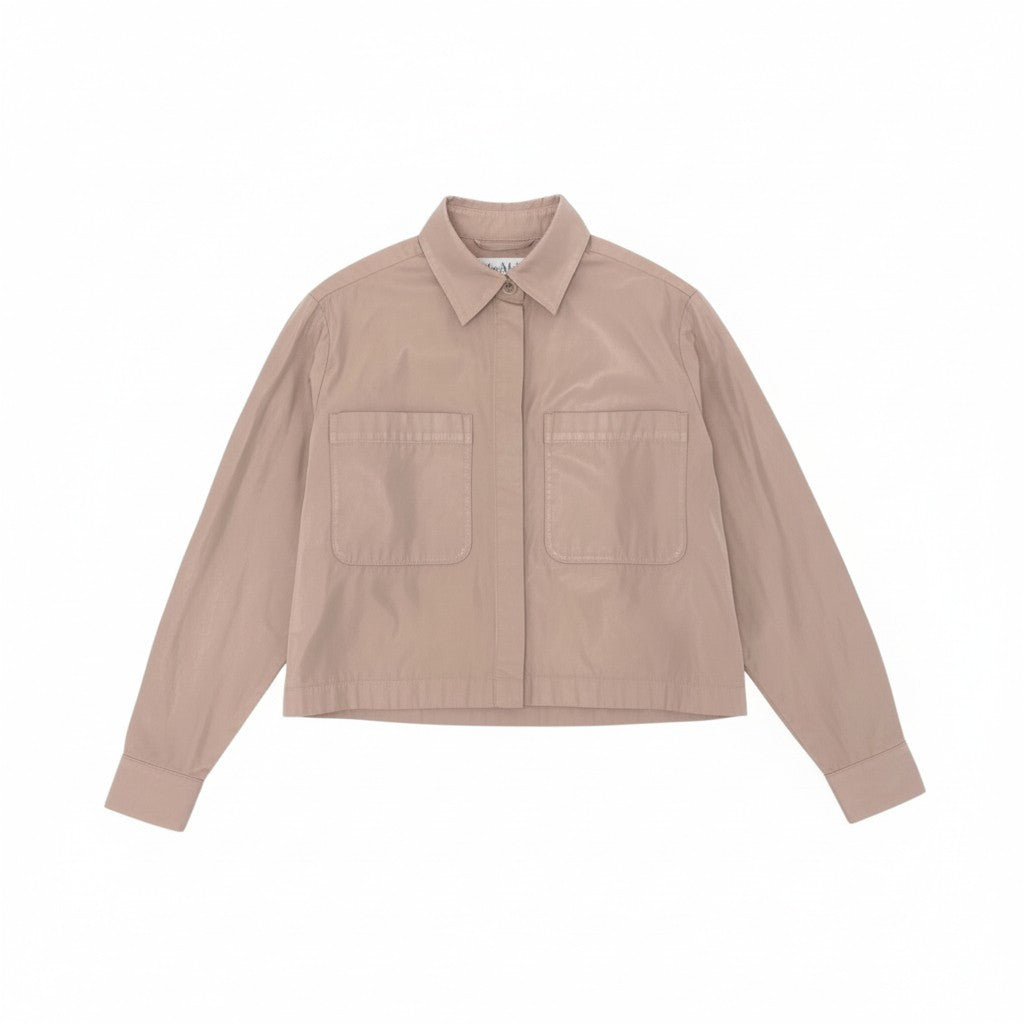 @ El27 Max Mara 2024 Italy Cropped Jacket Long Sleeve Shirt Size 40 Pink Women k02ik02i