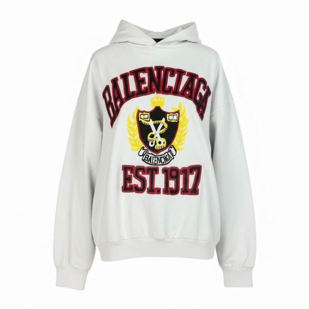 @d7 BALENCIAGA 2022 Distressed Hoodie White Size M Men's Demna Era Oversized Sweatshirtk02i