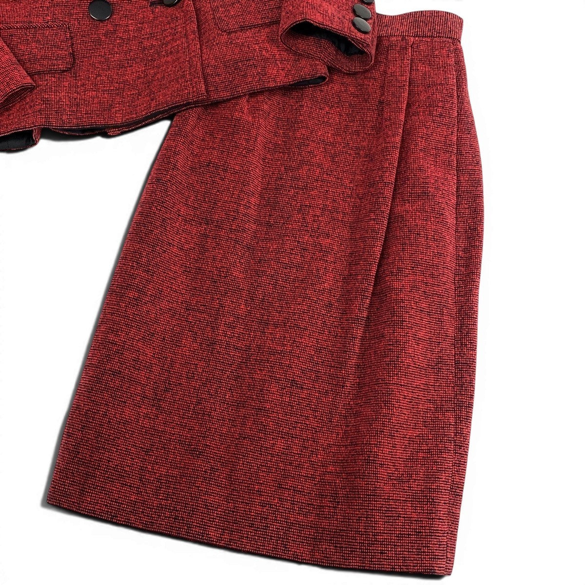 8f5Christian Dior Tweed Skirt Suit Set (Two-tone)u02t