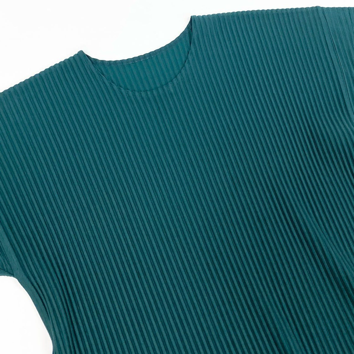 @Md12 HOMME PLISSE Pleated Cut and Sewn Tops Size 3 Green Men's Pleats Pleaseta1