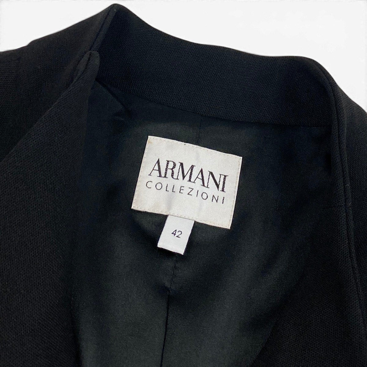 I Ef27ARMANI COLLEZIONI Snap Button Tailored Jacket Black Size 42 Italy Womeno07t