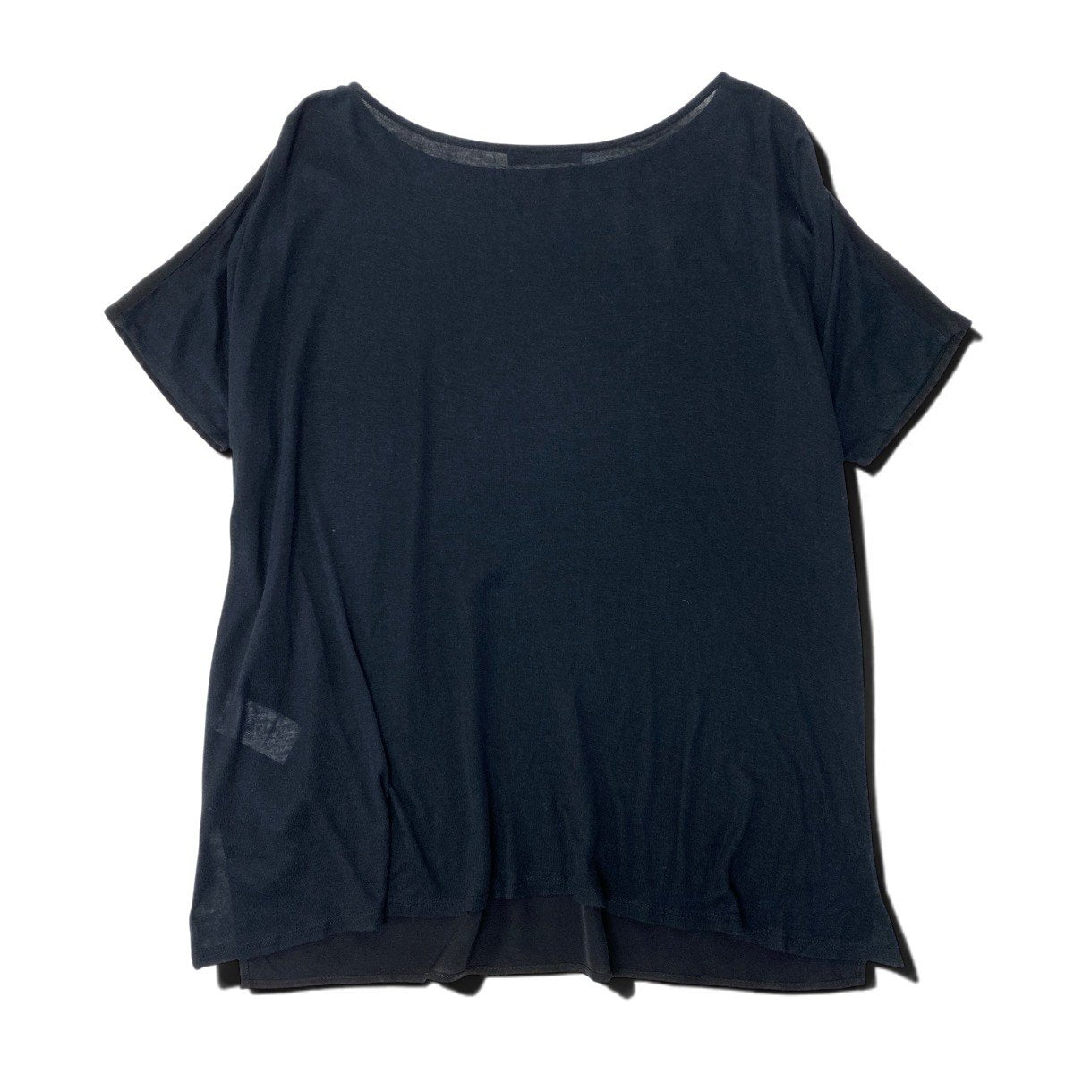 Eh10 THE ROW Modal Cashmere Blend French Sleeve Top Black Size 5 Women'so07t