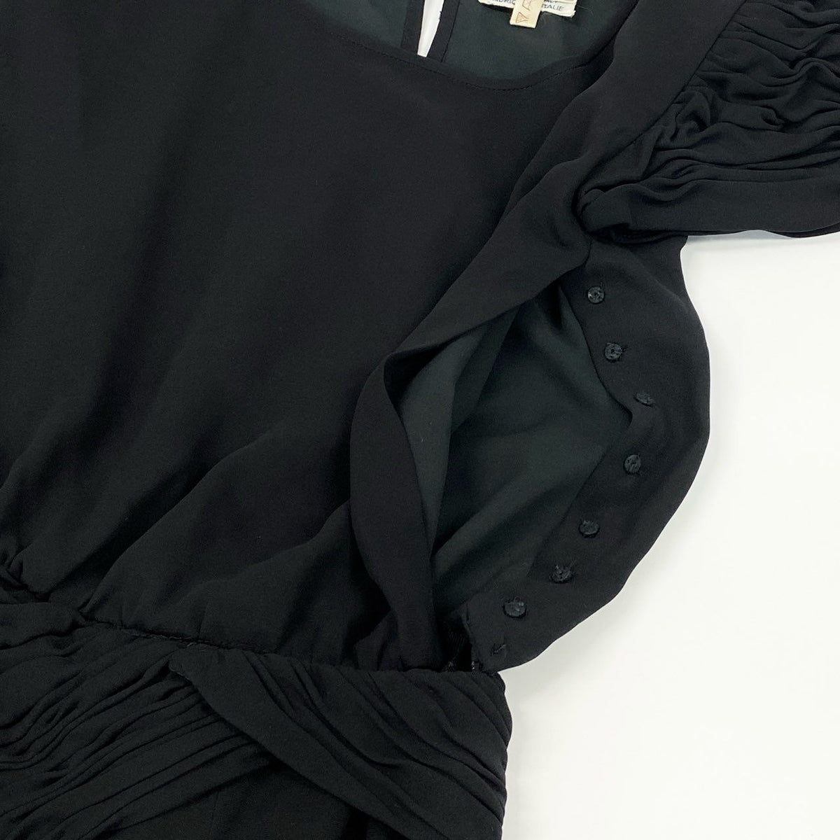 @Ed9 valentino garavani  Tight Dress Black Short Sleeve Long Dress Womenso07t