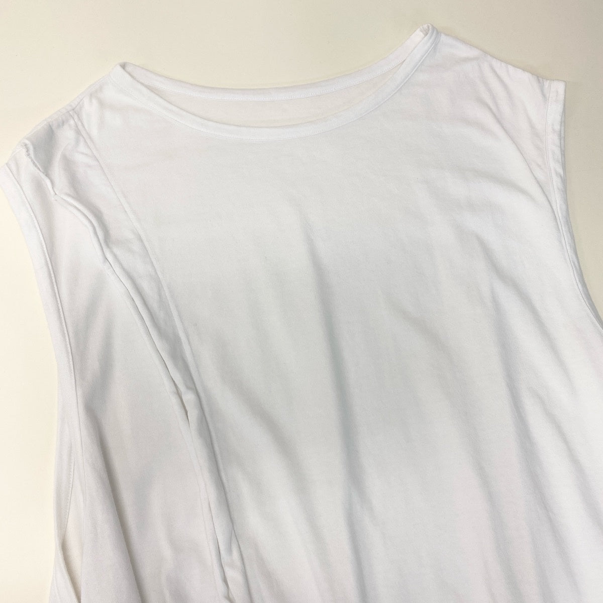 Ah1 Y's Asymmetric Cotton T-Shirt/Top Made in Japan Size 2 White 100% Cotton Women'sta2