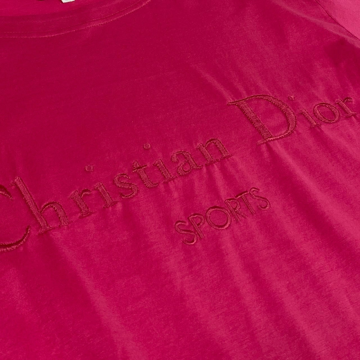 Ic27 Christian Dior クリスチャンディオール 半袖Tシャツ ブランドロゴ刺繍Tシャツ トップスカットソー Mサイズ ピンク コットン100％ レディース 女性用u02tu02t