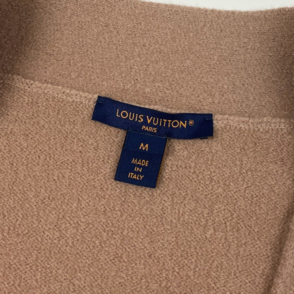 @ S Eb19 LOUIS VUITTON Long Knit Cardigan M Wool Pink Beiget18r