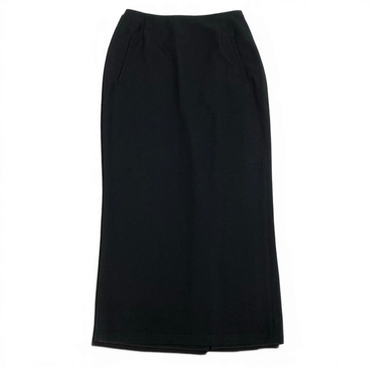 @Ae25 YOHJI YAMAMOTO Yohji Yamamoto Back Slit Long Skirt Black Wool Size 1 Women’so07t