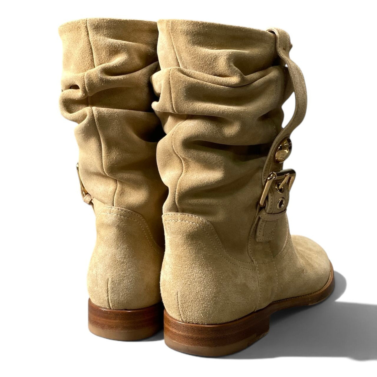 h12Louis Vuitton Draped Engineer Boots Suede Size 37 Women'sk02i