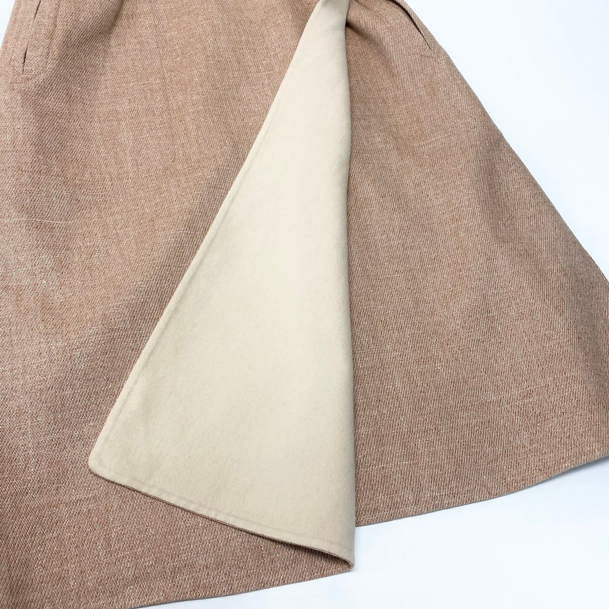 @E HERMES Hermes Double Face Wrap Coat Sleeveless Long Cashmere Pink Beige Size 38 Women NEW w/Tagnu1