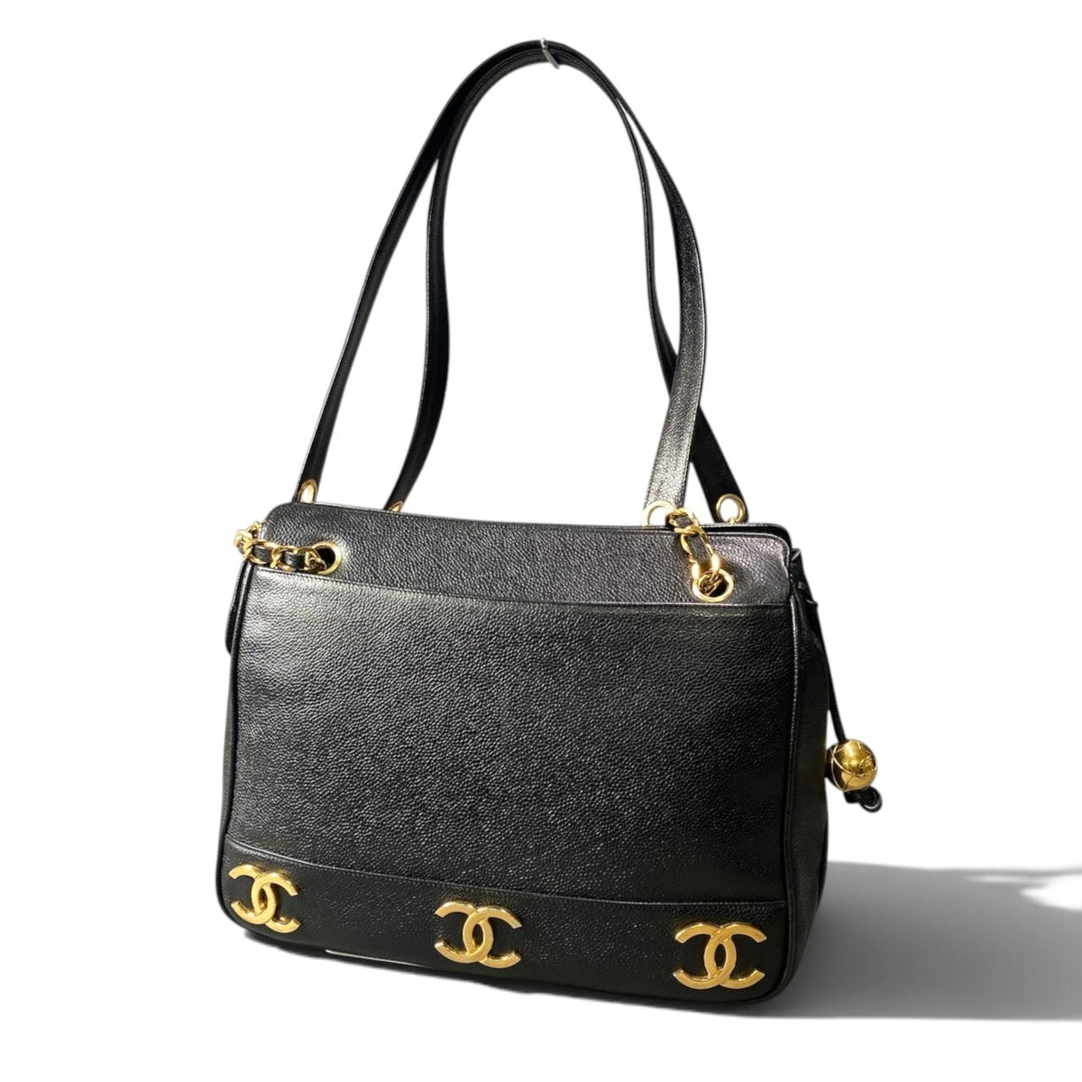 c18 Caviar Skin Triple Coco Chain Shoulder Bagt18r