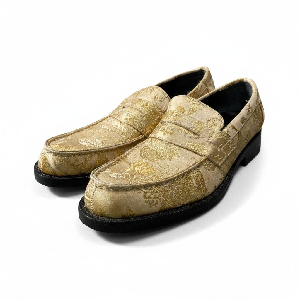 f24COMME des GARCONS Kimono Print Loafers Slip On Shoes Size 23.5 Japano07t