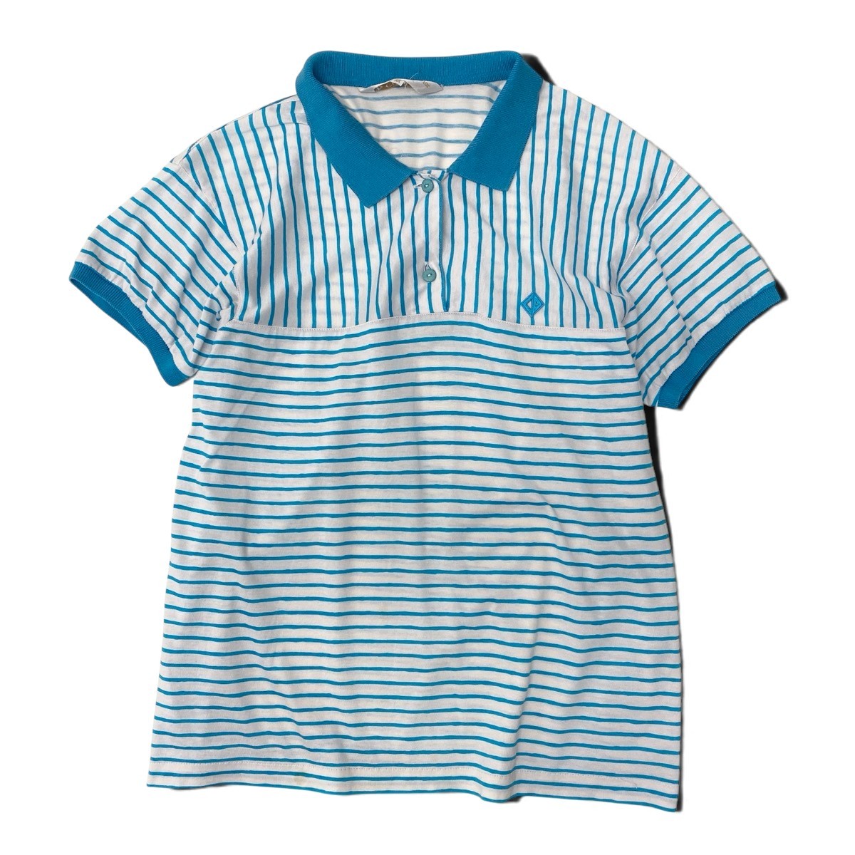 Eh10 Christian Dior SPORT Christian Dior Short-Sleeve Polo Shirt (CD Logo) – Size M – Blue/White – 100% Cotton – Women'so07t