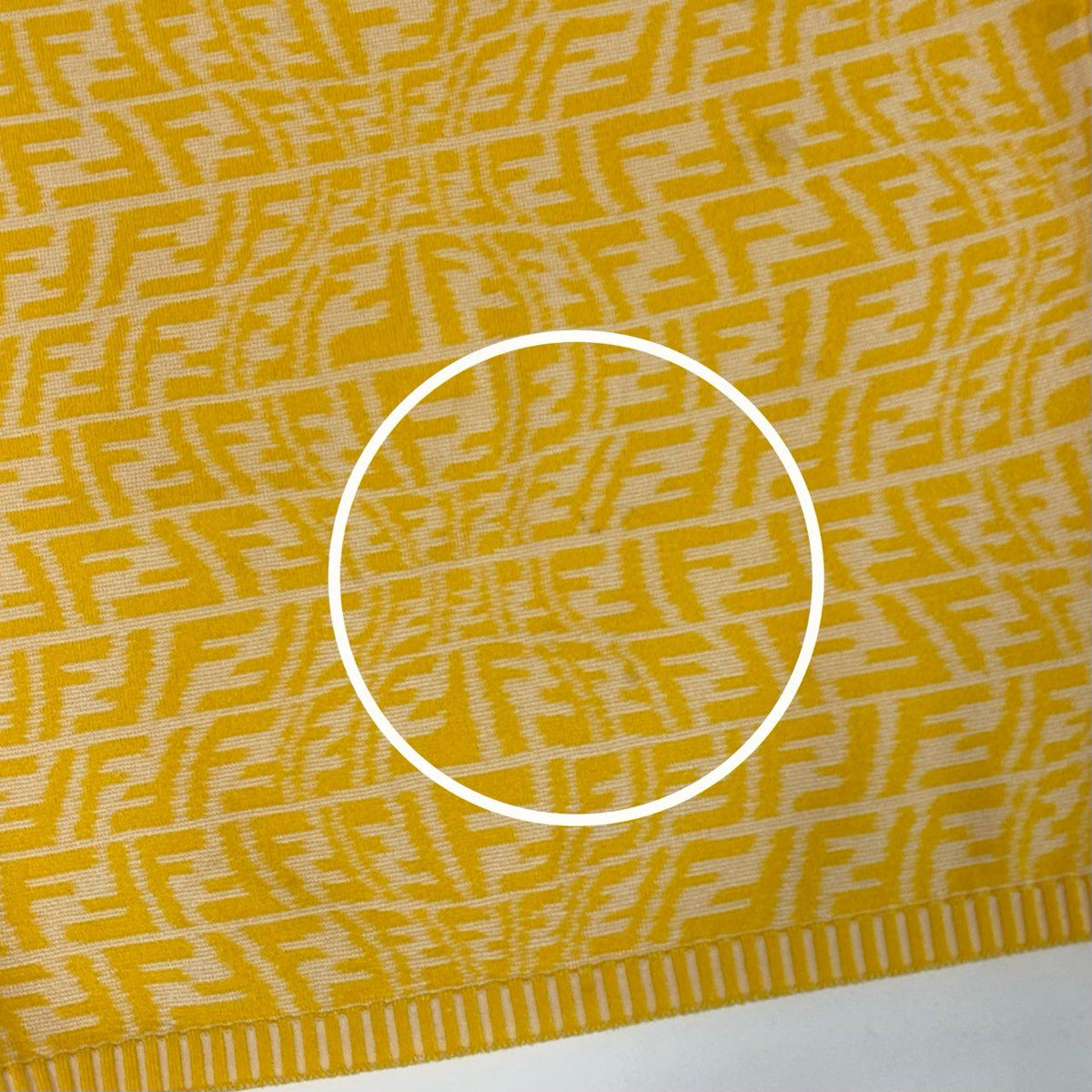 @ Ib7 Fendi 2021 FF Logo Knit Pencil Skirt Yellow Size 38ta1