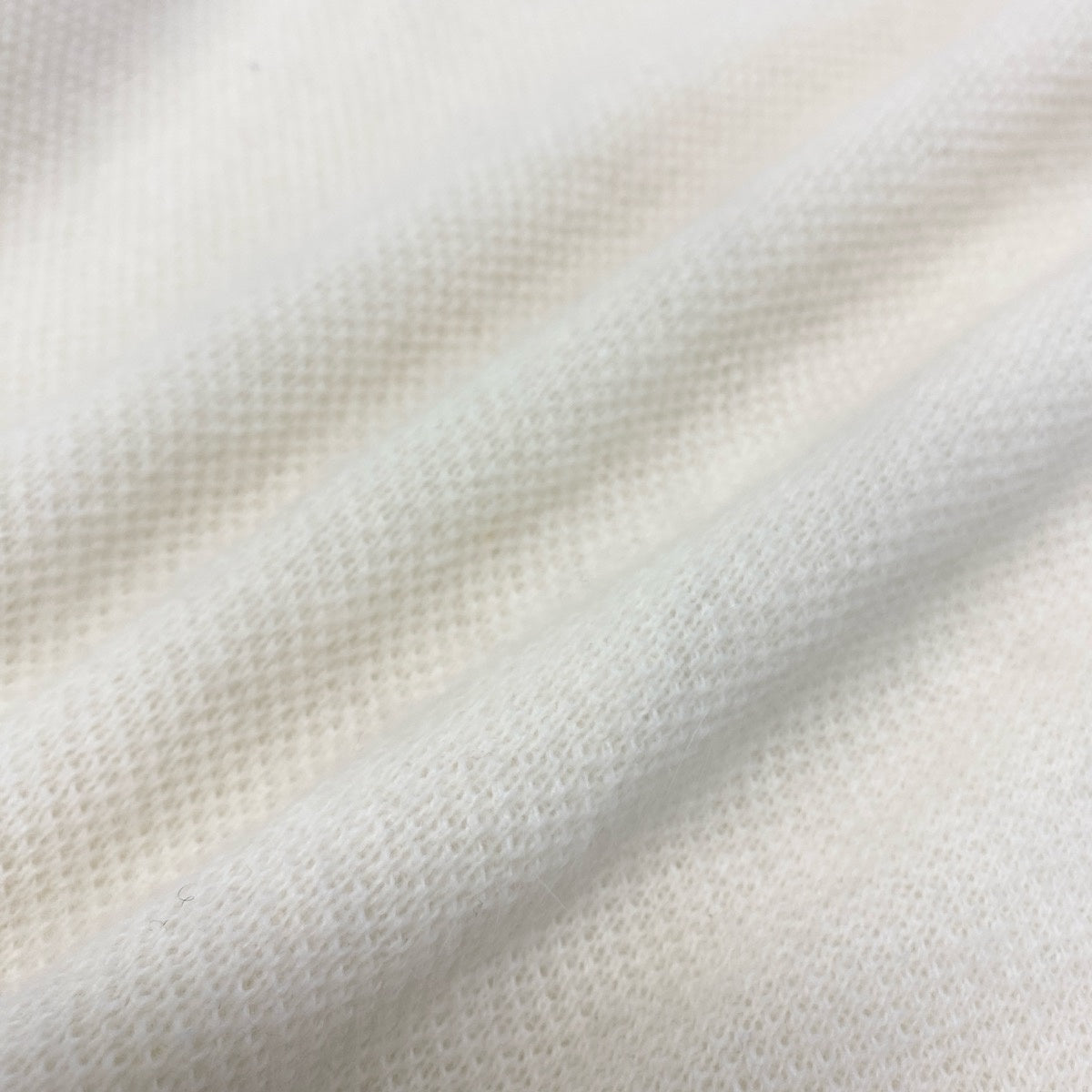 @H　Ig8 Christian Dior CD Logo Embroidered Alpaca Blend Mock Neck Knit Sweater Size M White Women's