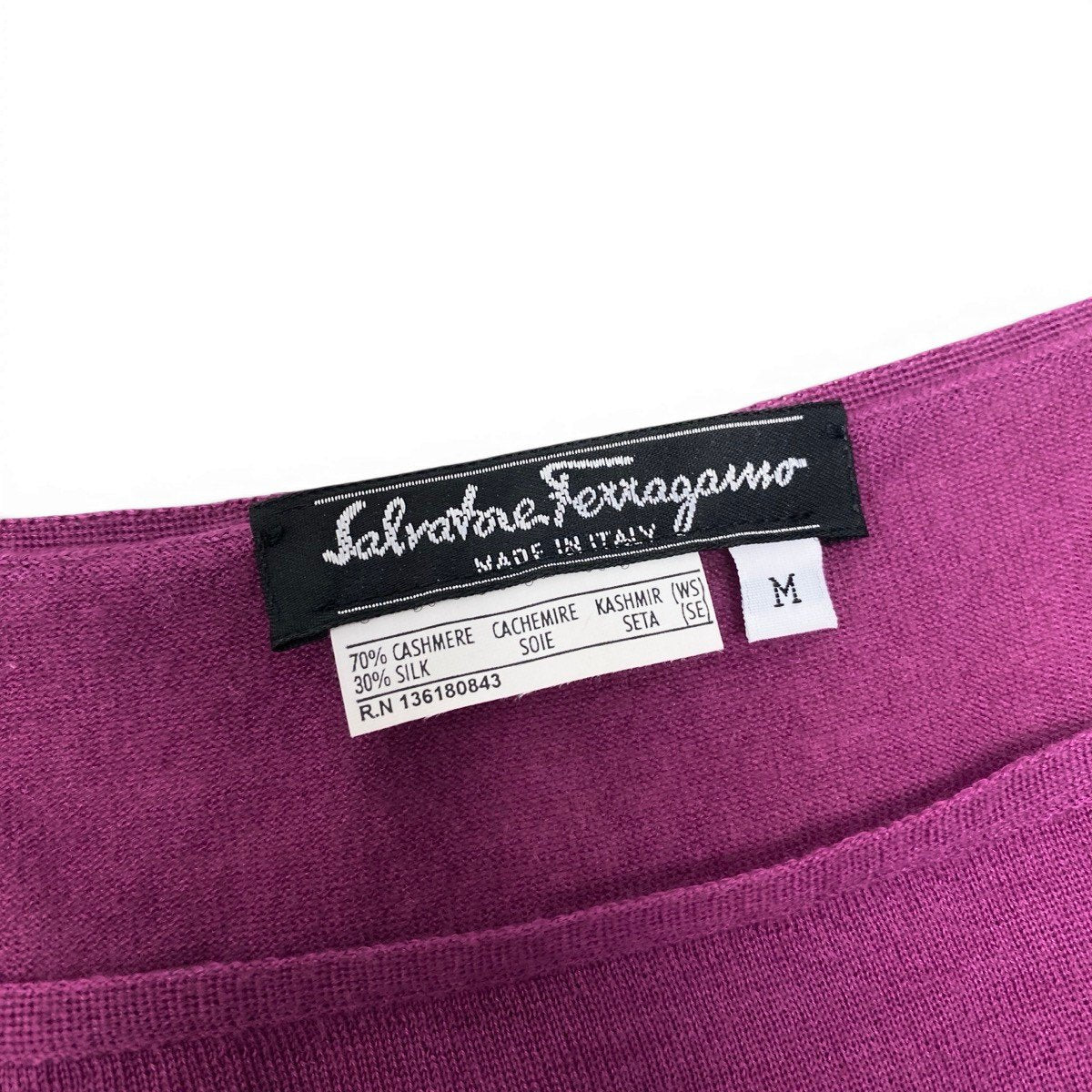 ＠Ef15 Salvatore Ferragamo Gancini Rhinestone Knit Cami Top Purple Size M Women’so07t
