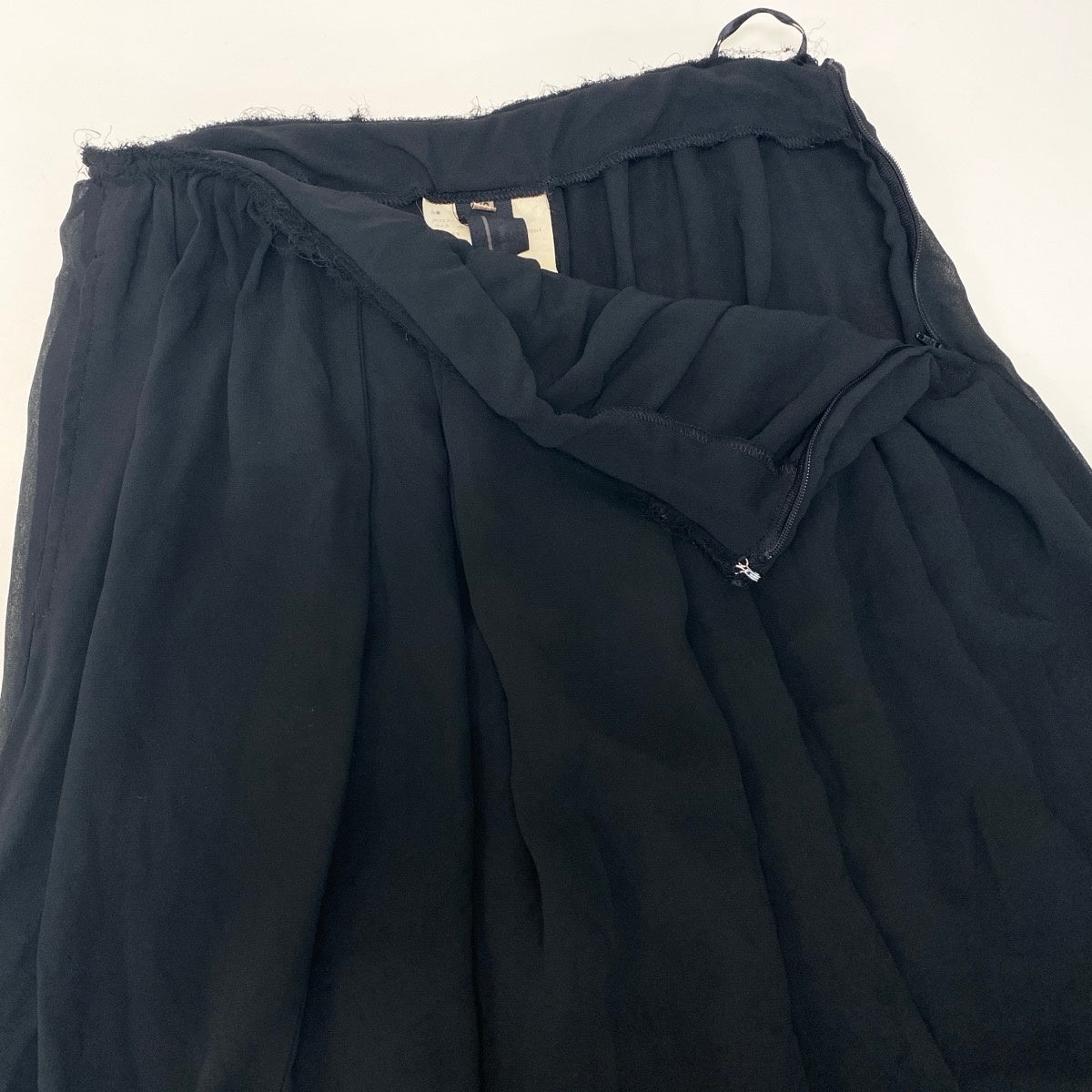 Ah1 COMME des GARÇONS GIRL AD2014 Asymmetric Chiffon Skirt Made in Japan Size XSta2