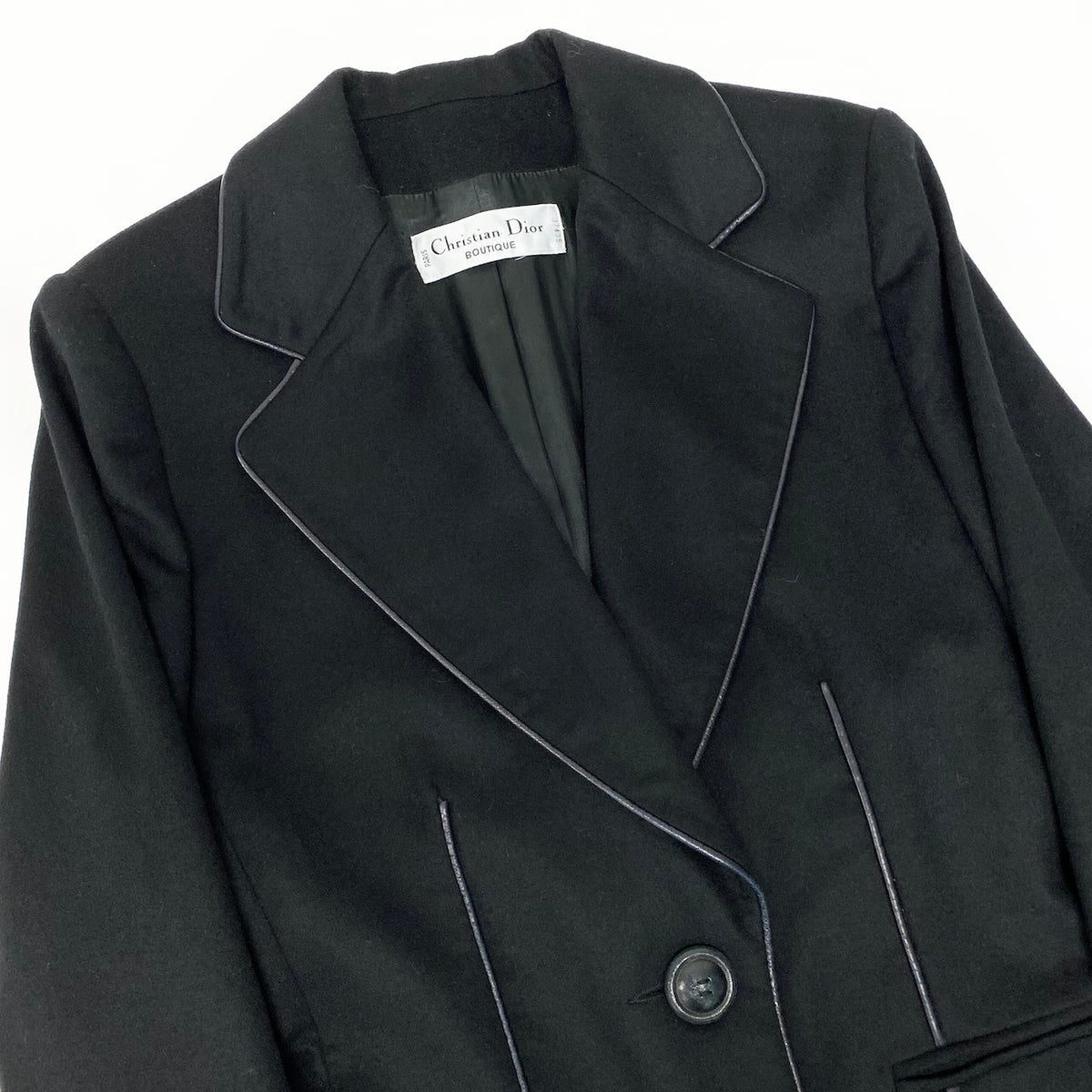 ＠S E E Christian Dior Vintage Black Suit Set Jacket Pants Wool Authenticnu1