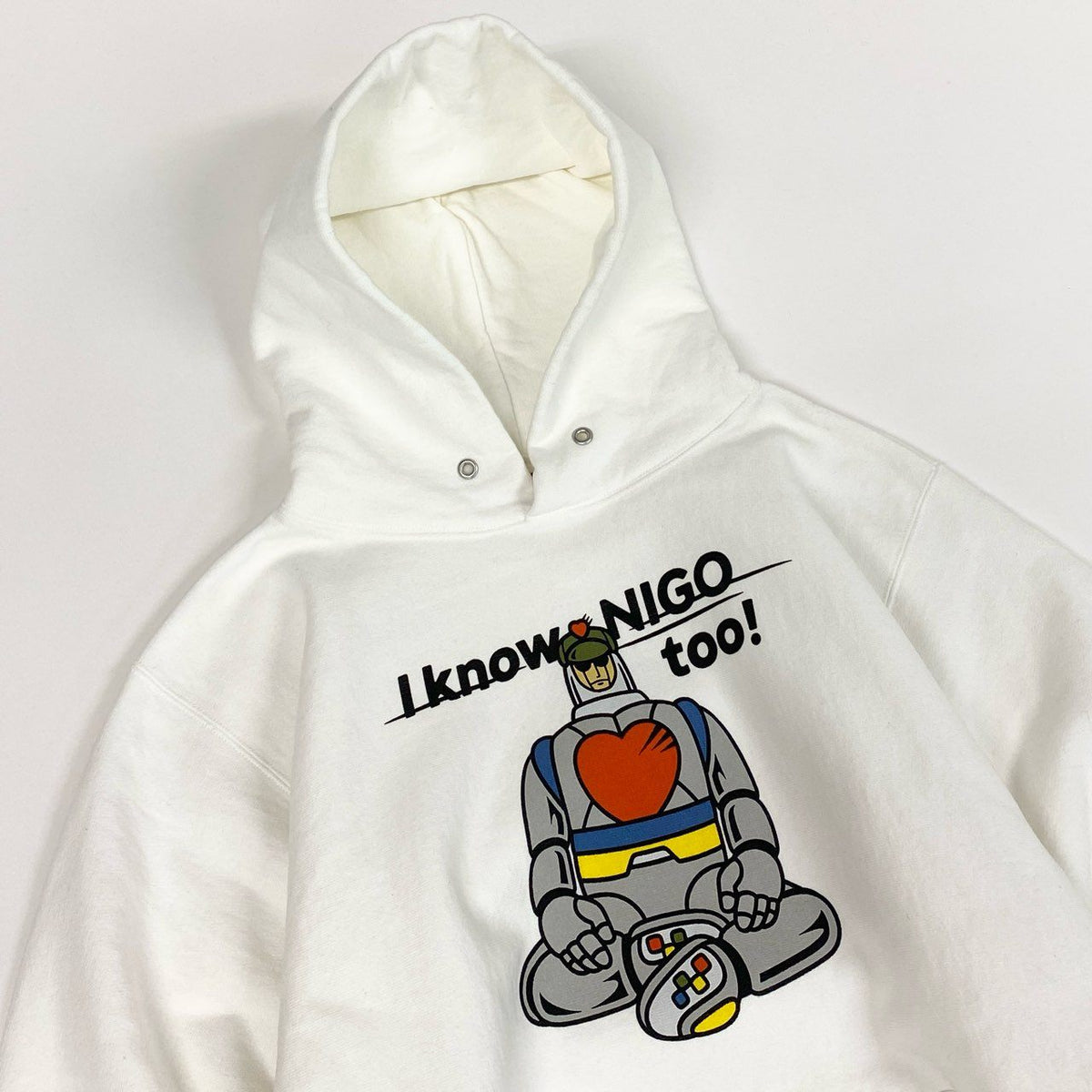 @82c27 HUMAN MADE I KNOW NIGO TOO Hoodie Sweat Hoodie Size XL White Men's Men'sk02i