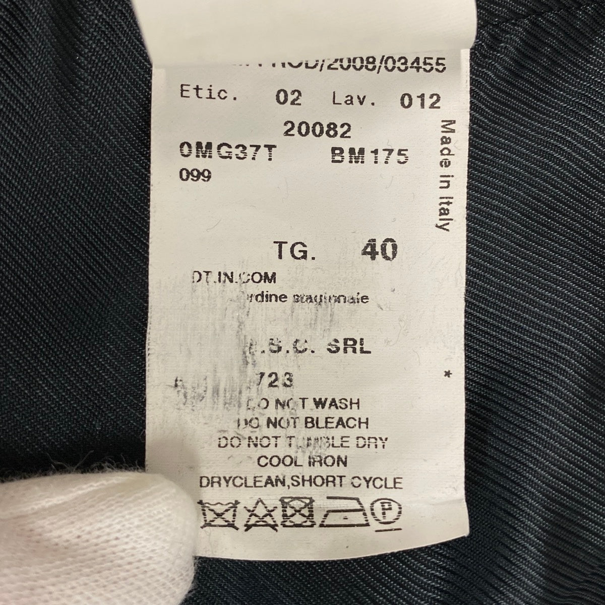 @G Ef27 ARMANI COLLEZIONI Embroidered Pattern Tailored Jacket Size 40 Black Women's