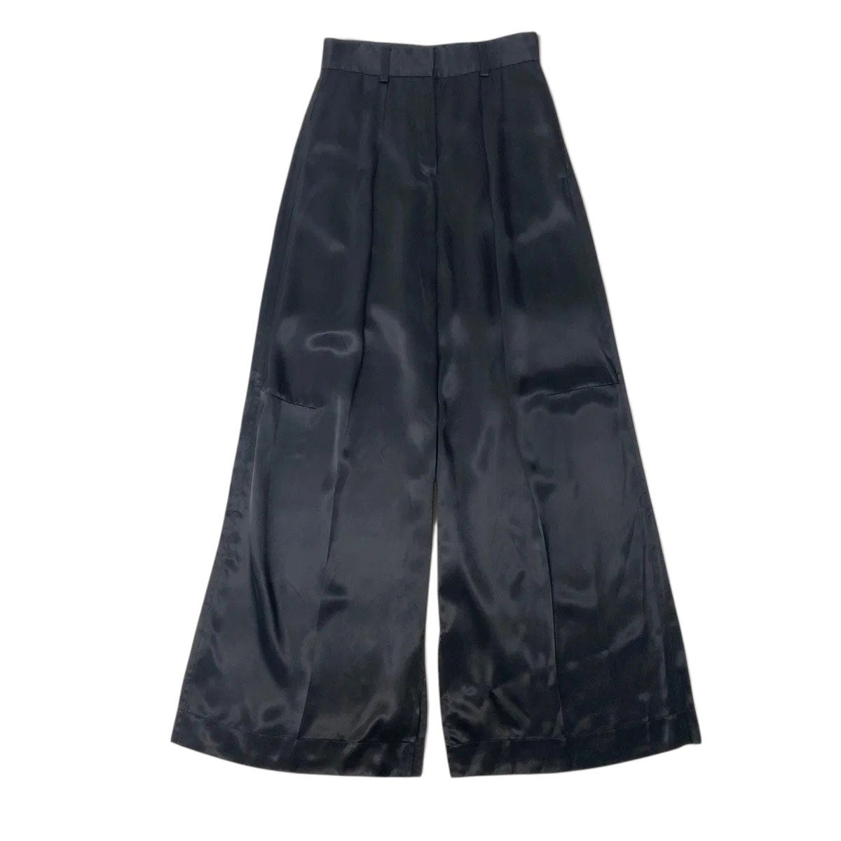 Eh1JIL SANDER Wide Trousers Rayon Black JO3KA0264 J65246 Size 34 Women'su02t