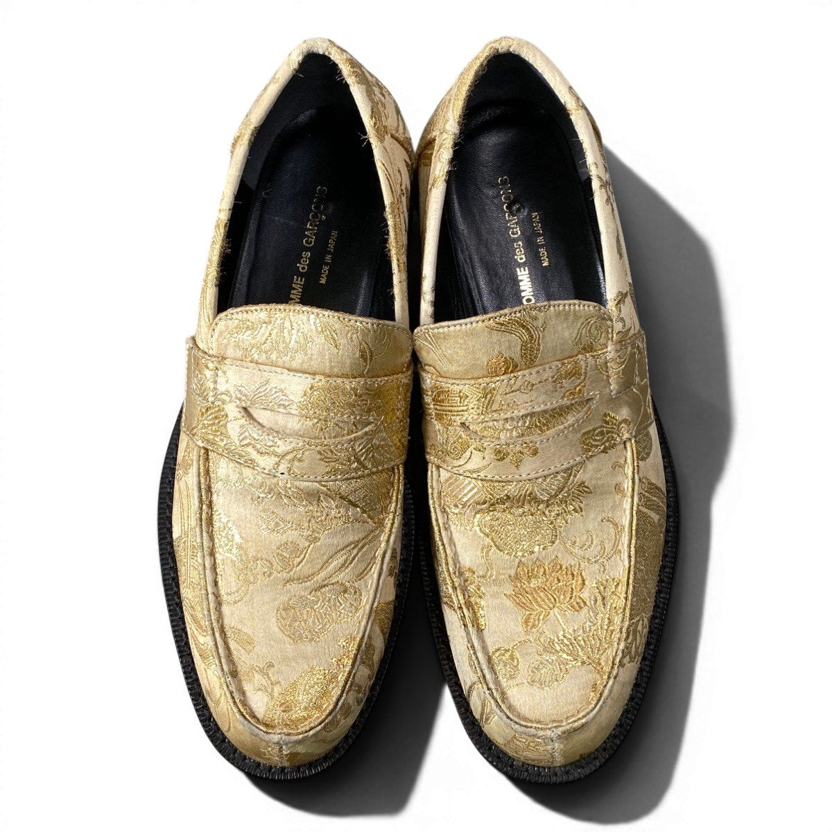 f24COMME des GARCONS Kimono Print Loafers Slip On Shoes Size 23.5 Japano07t