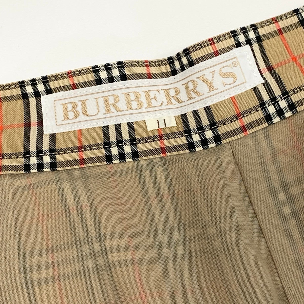 Ih6 Burberrys Burberrys Nova Check Shorts Skort Gold Button Brown 11AR Women'so07t